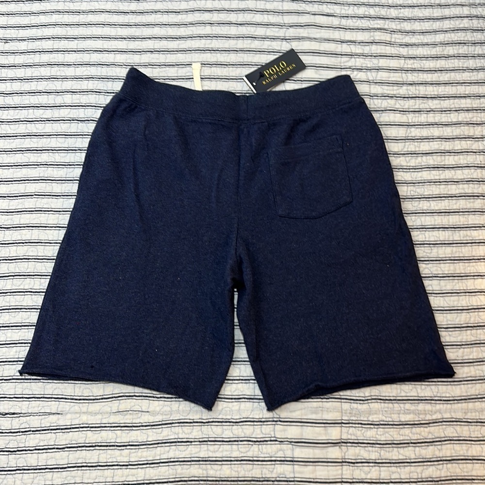NWT Polo by  Ralph Lauren POLO Big Pony Logo Gym Shorts Blue Boy's Size … - Picture 2 of 12